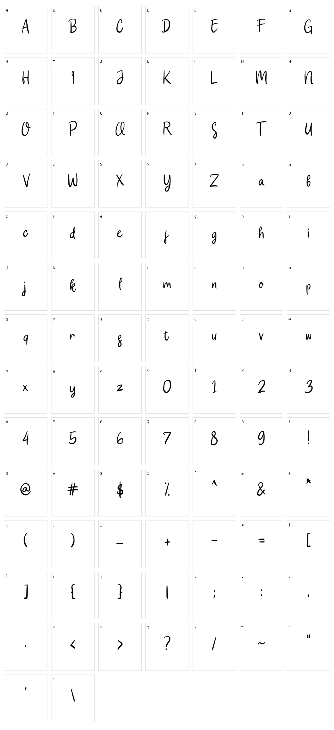 Attaya Character Set