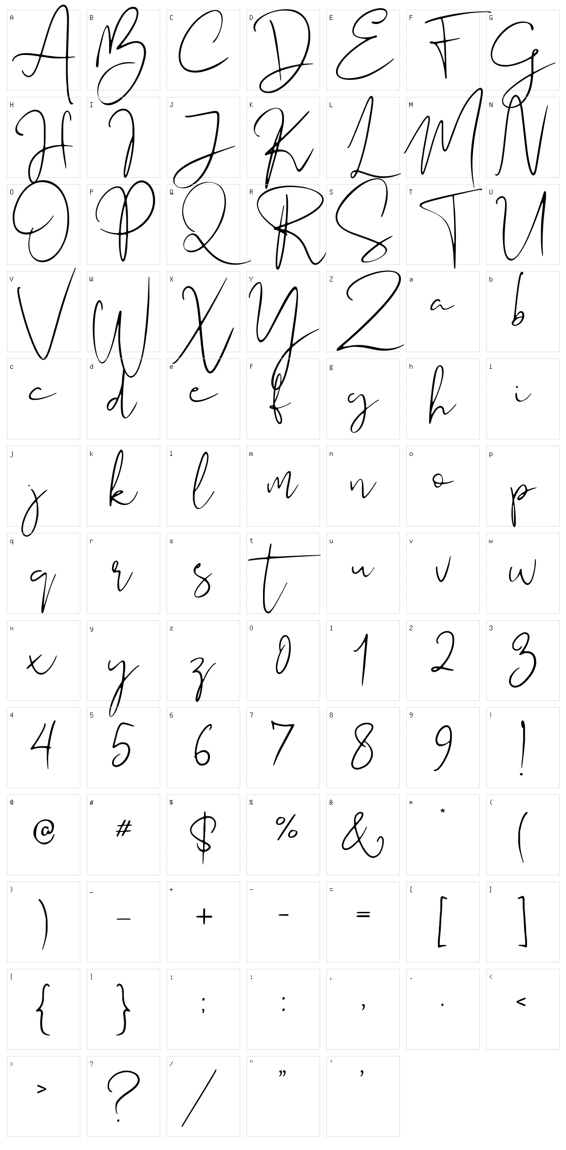 Audhistine Character Set