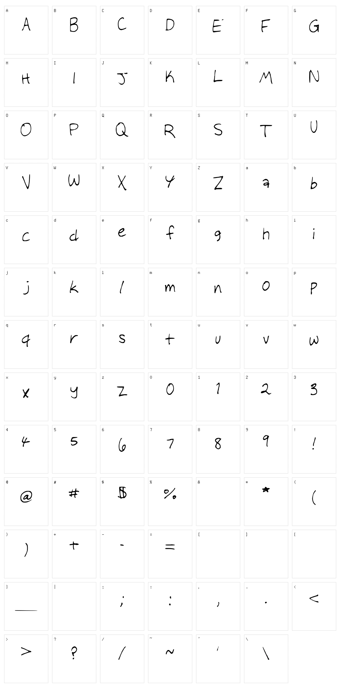 Audreys Scribbles Character Set