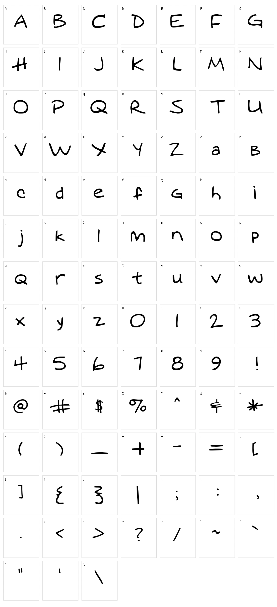 Augie Character Set