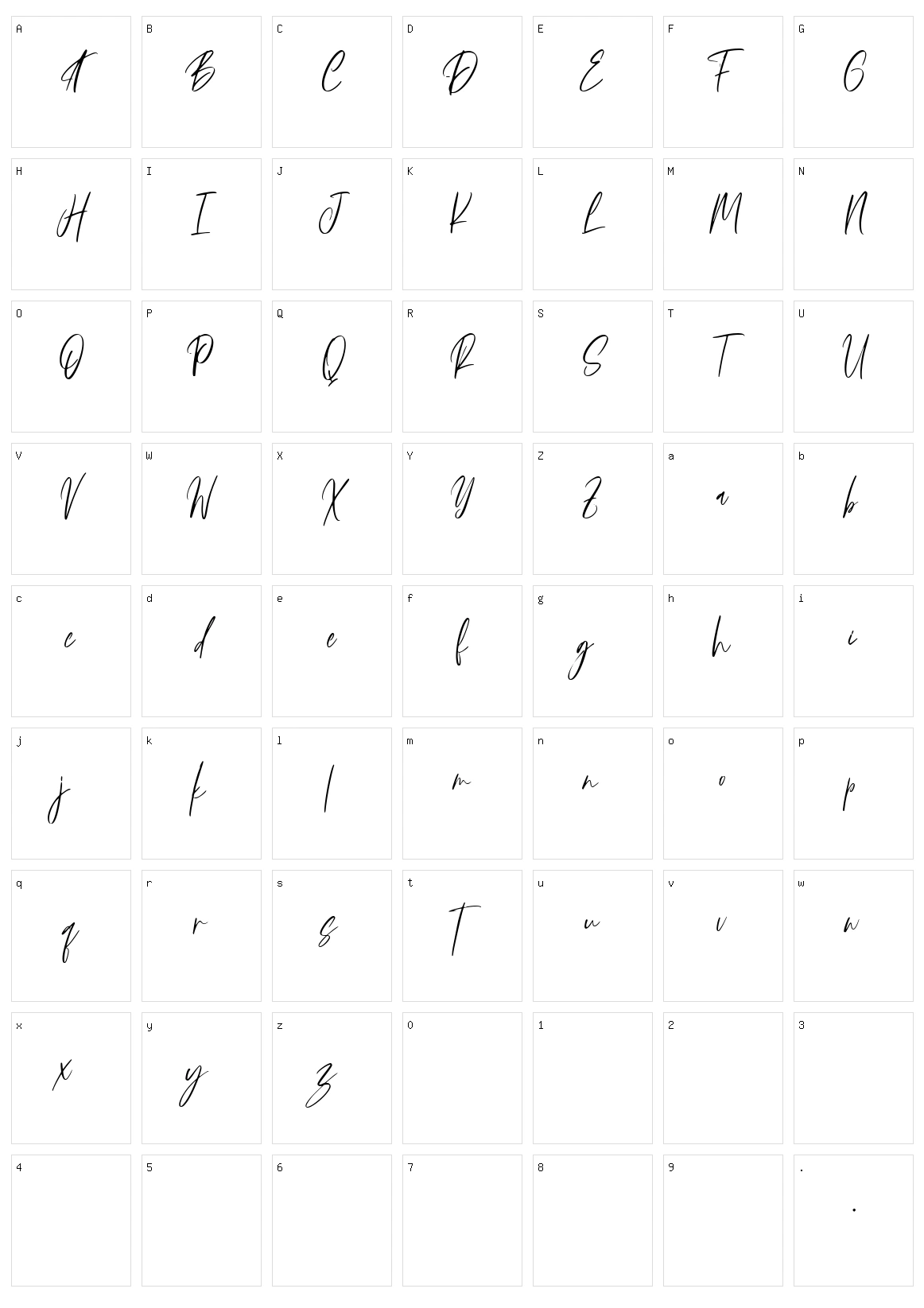 Augustin Character Set