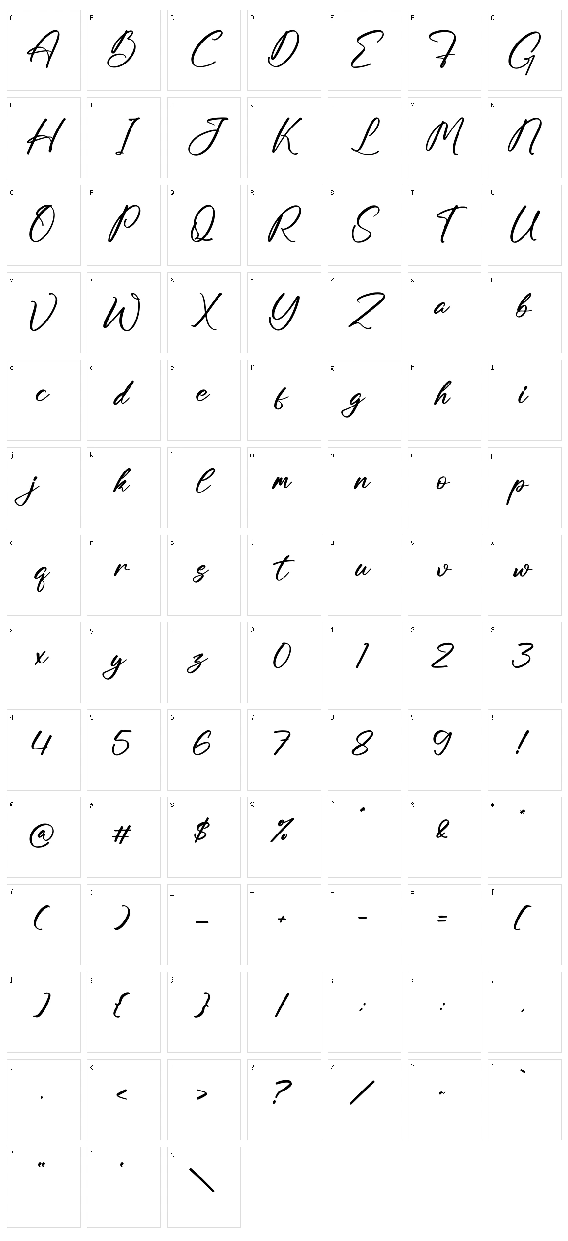 Aurttley Graffin Character Set