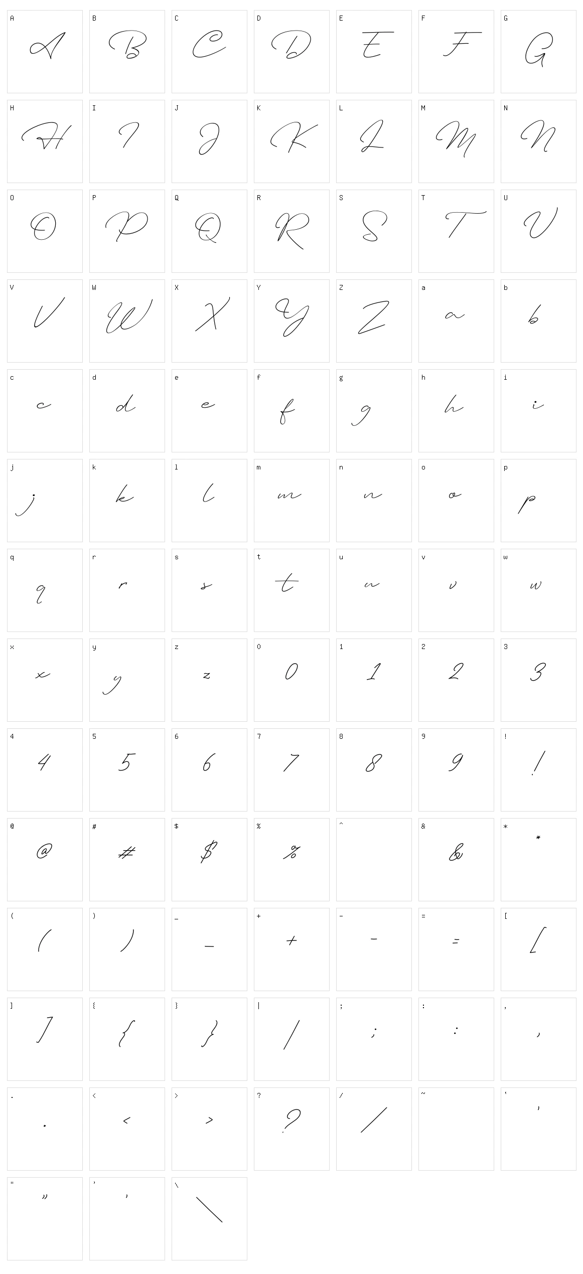 Ausberg Character Set