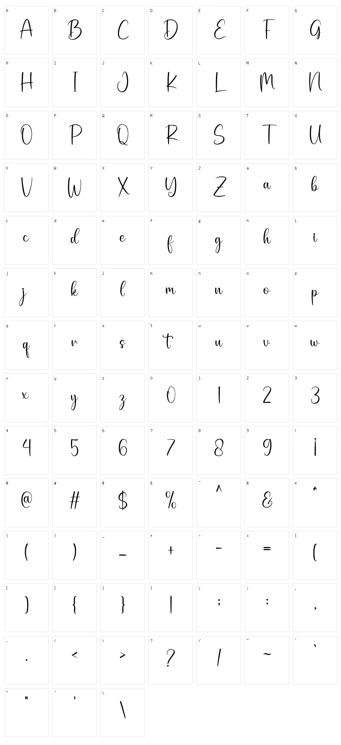 Austerlin Character Set