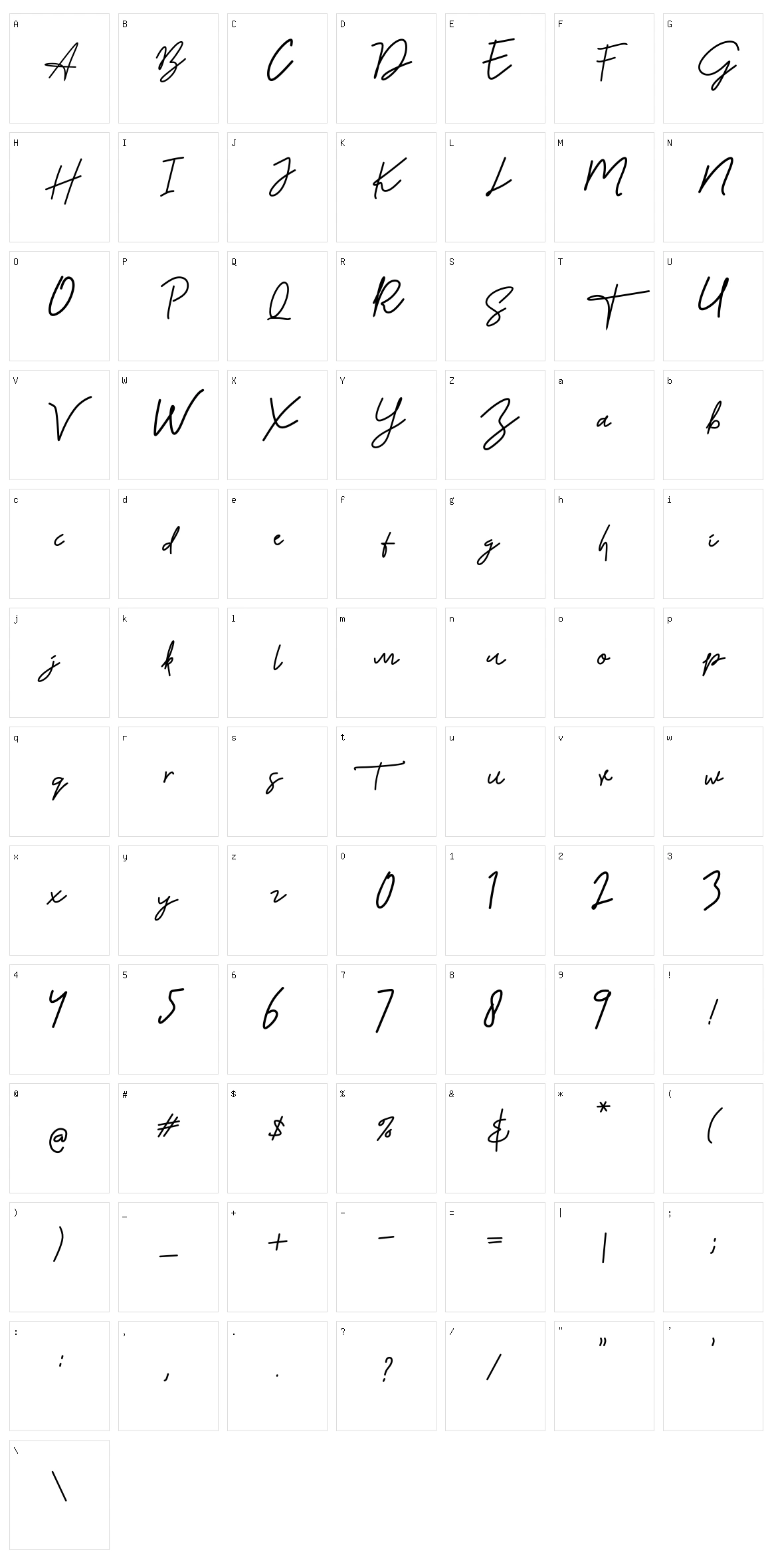 Austin Character Set