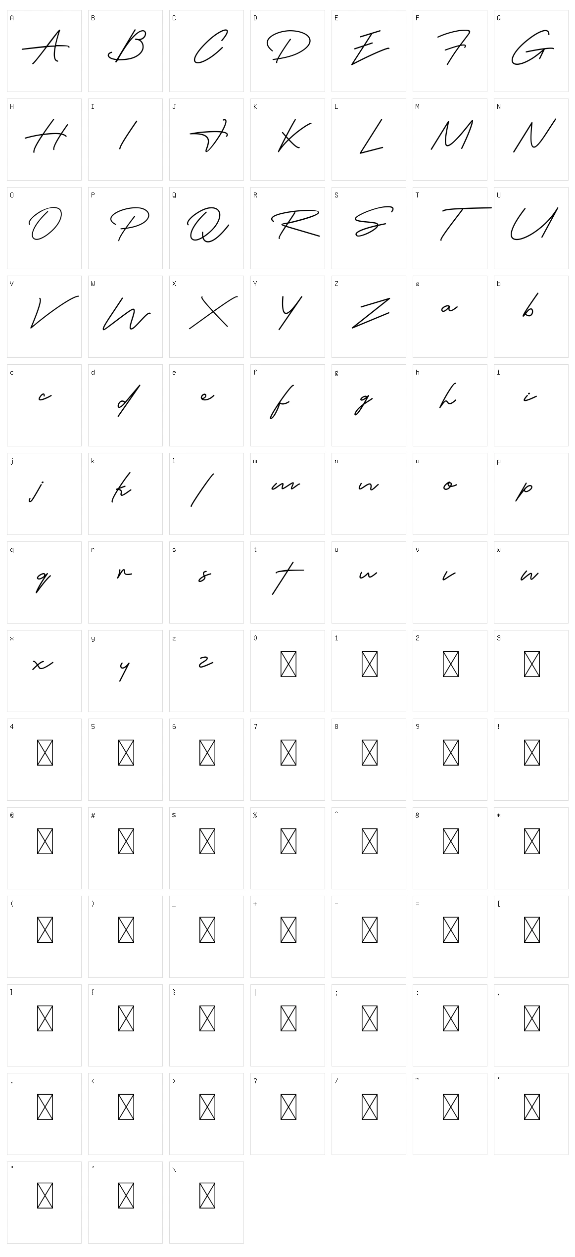 Austin Capittal Character Set