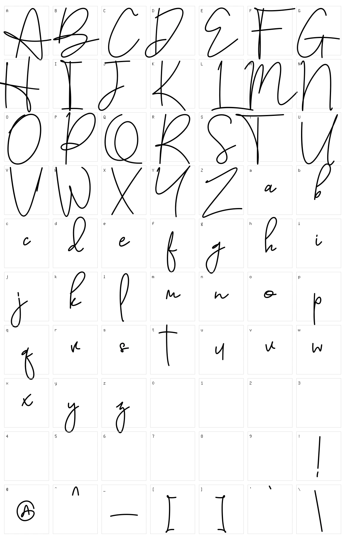 Austin Pen Character Set