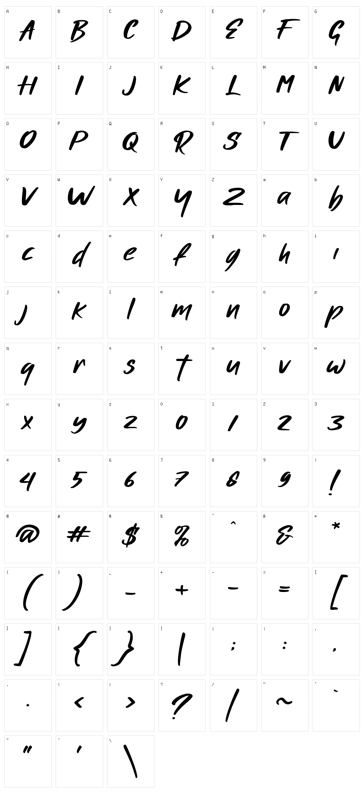 Authand Character Set