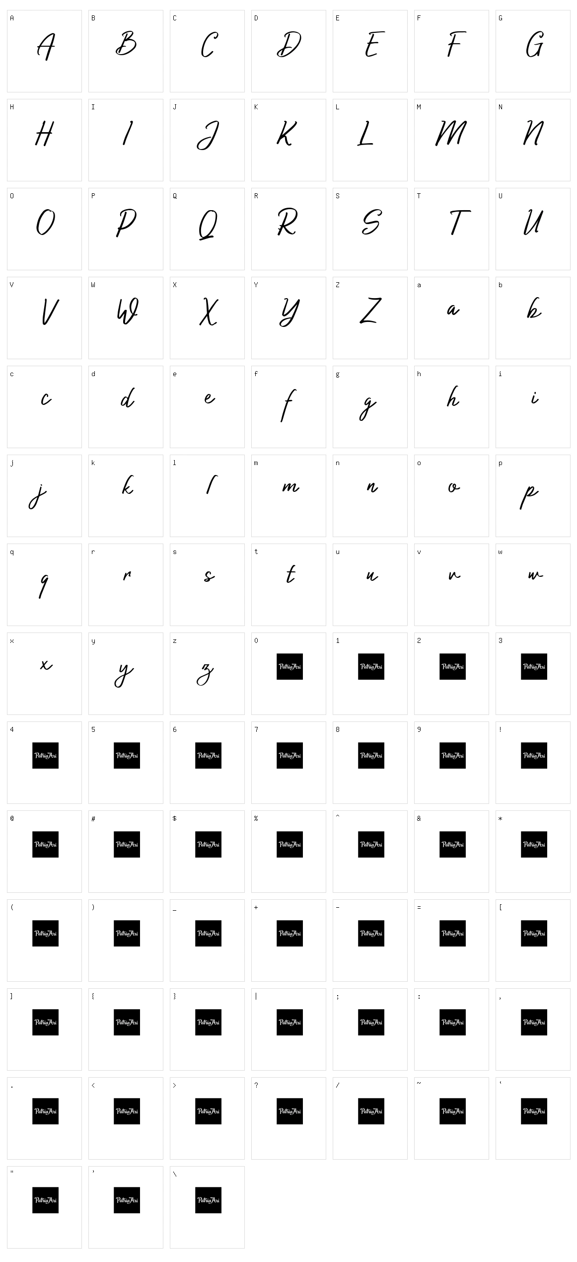 Authorized Signature Character Set