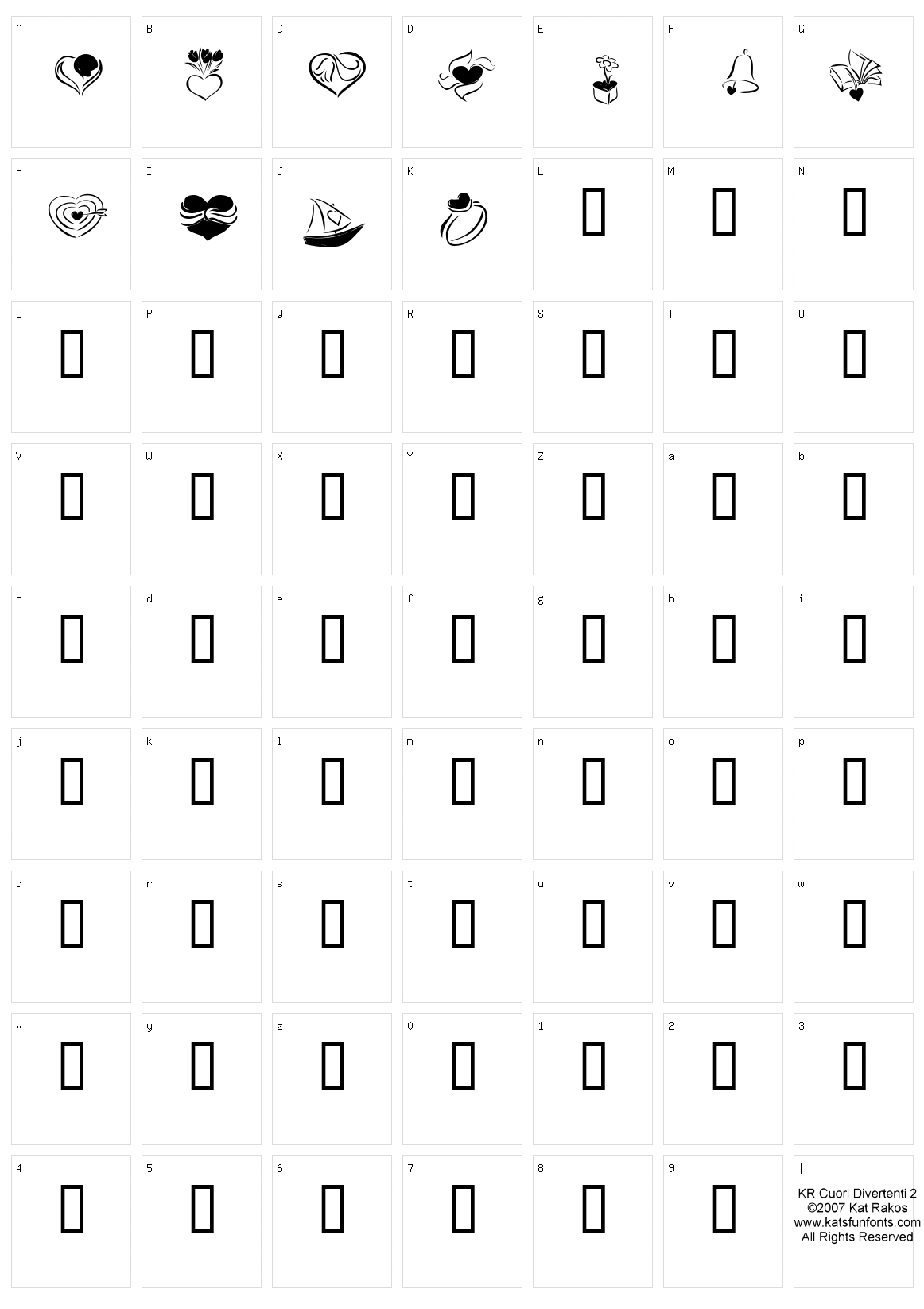 KR Cuori Divertenti 2 Character Set