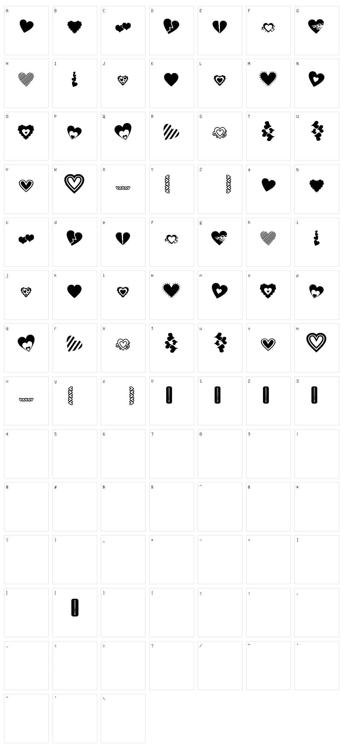 Loves Devine Character Set