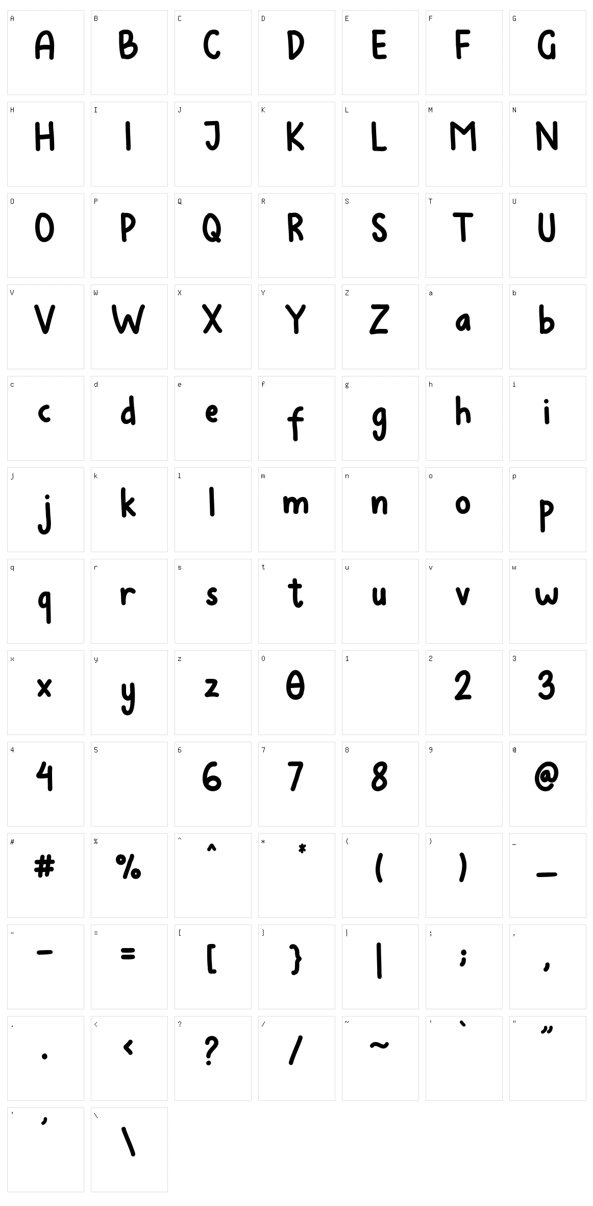 Avocados Character Set