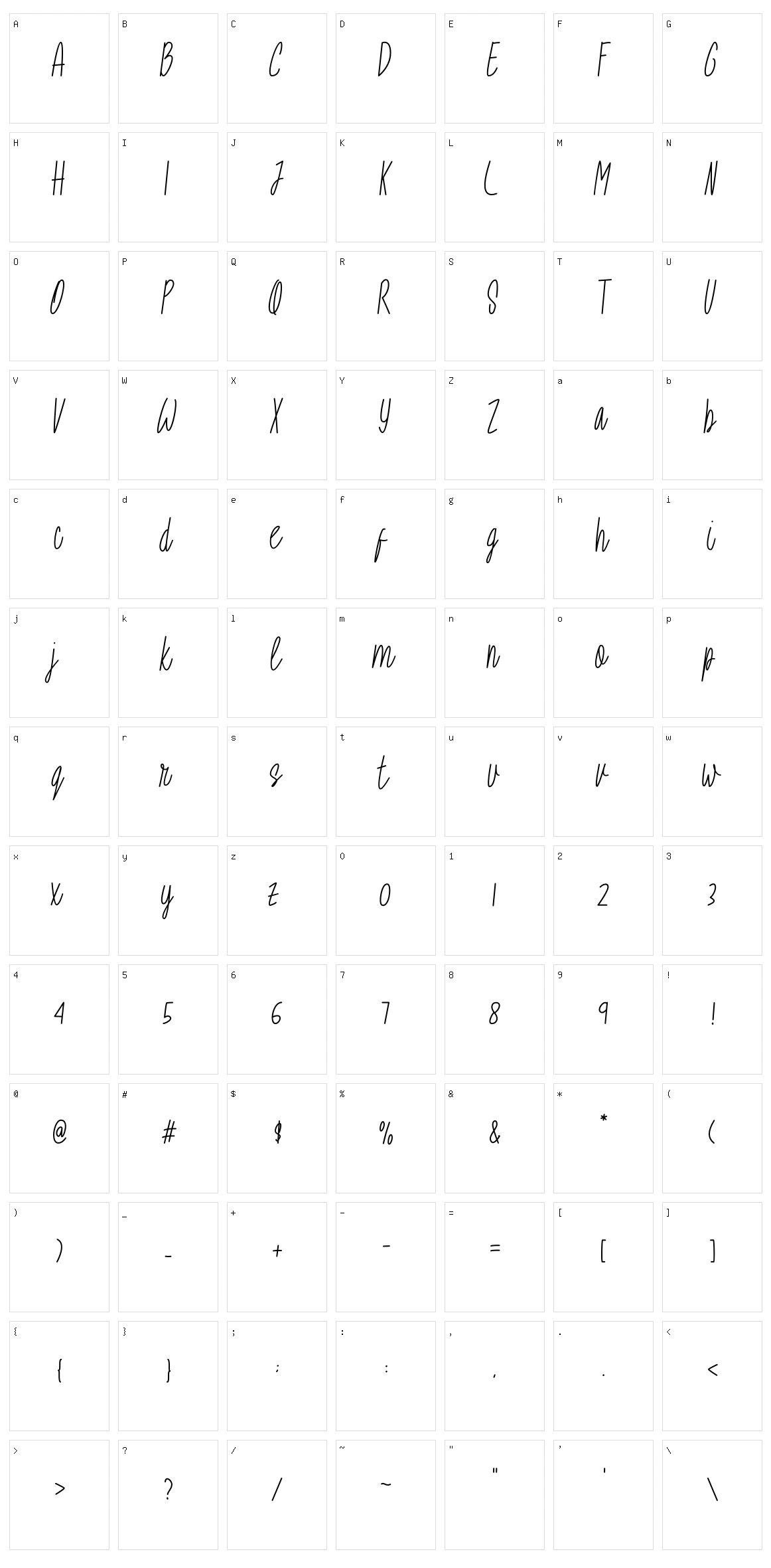 Avoratu Character Set