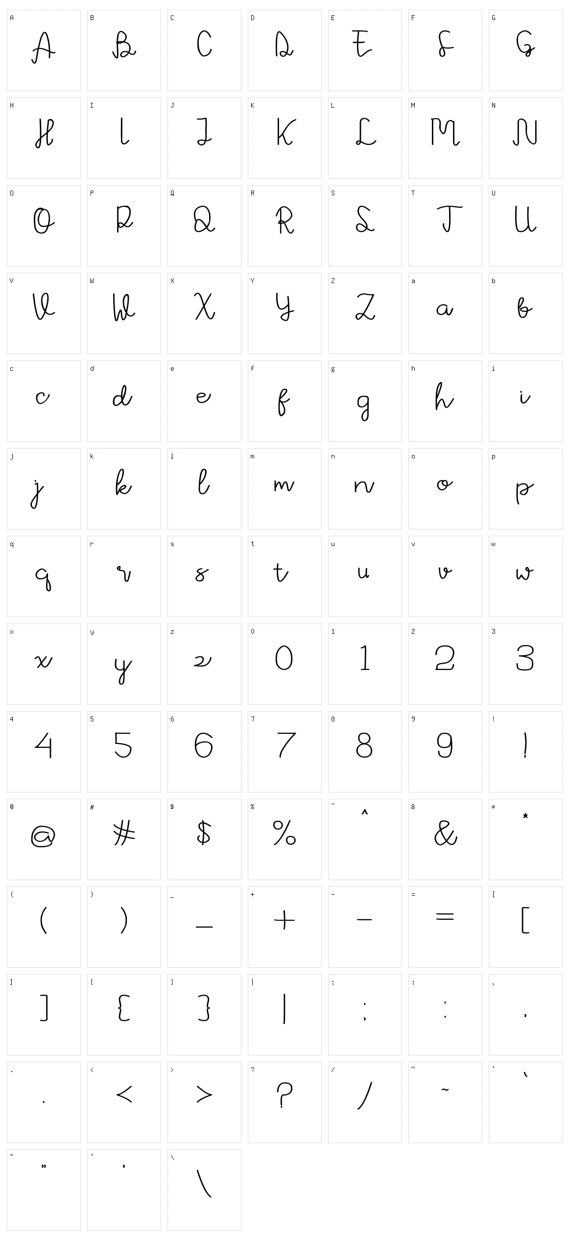 Avrilya Character Set