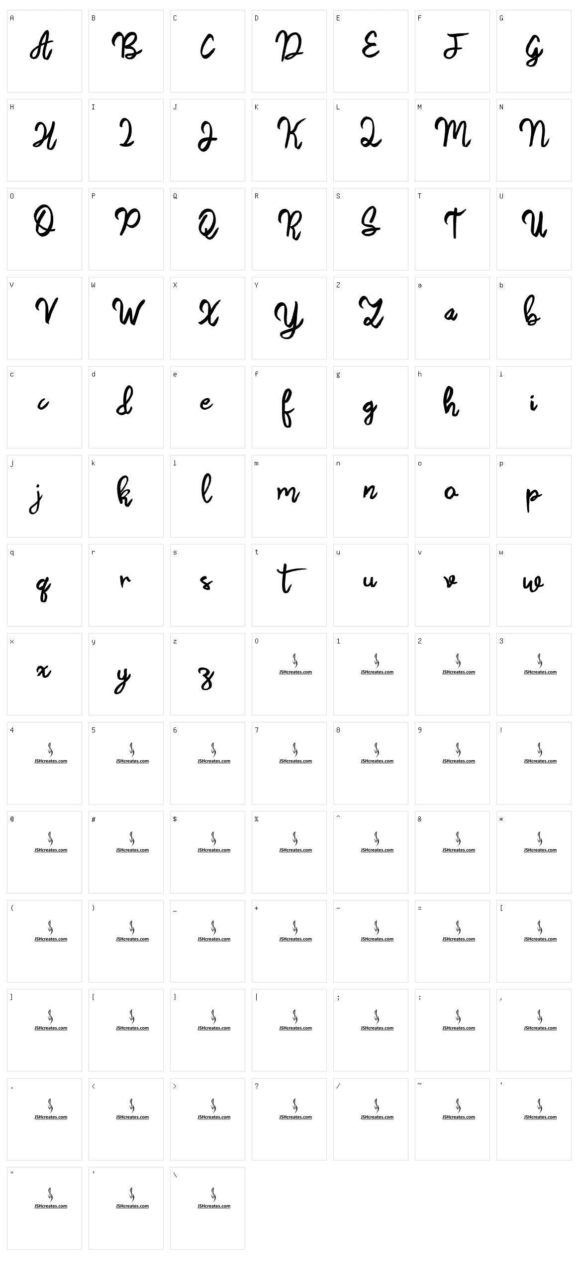 Awaker Shaker Character Set