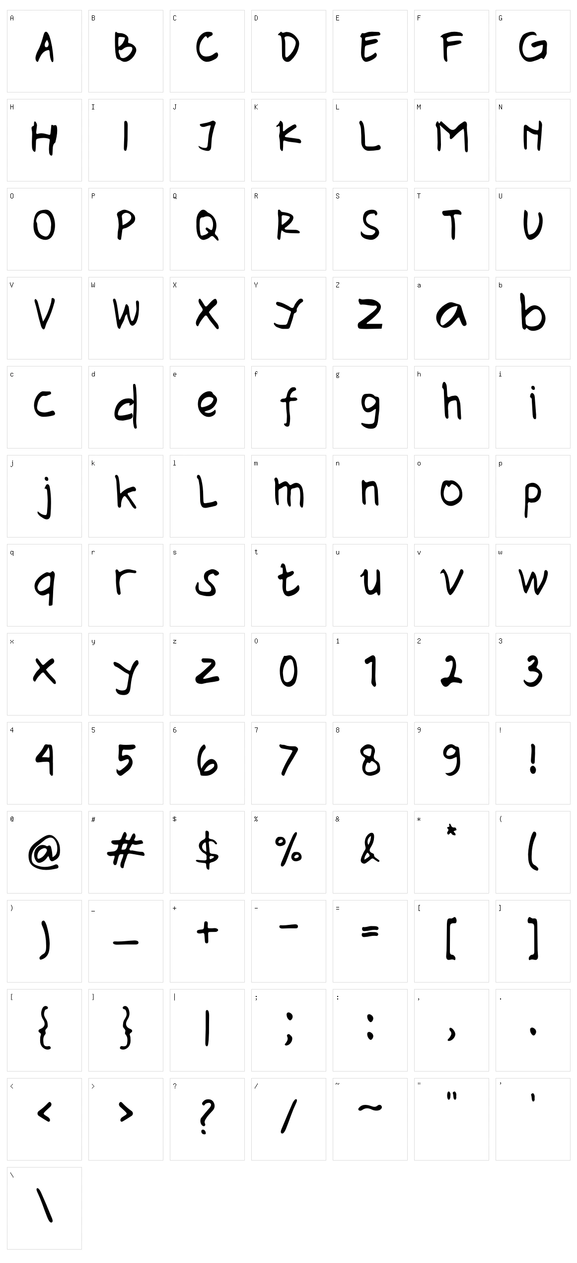 Aylea Character Set