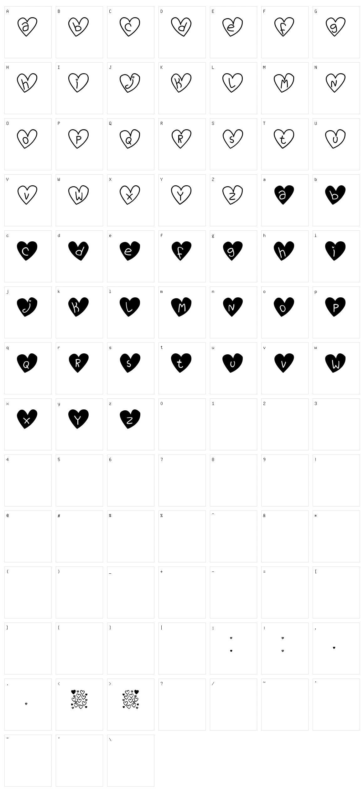 Love You TFB Character Set