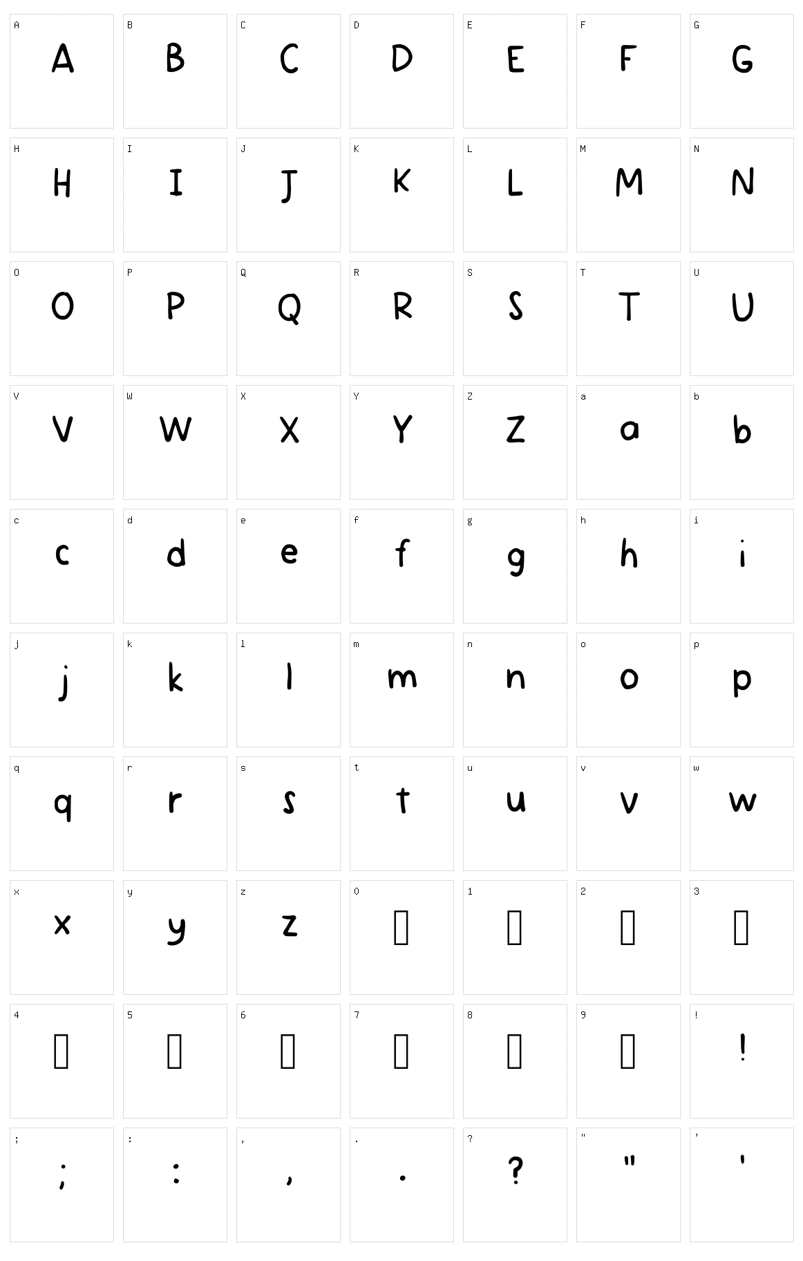 Aziku Character Set