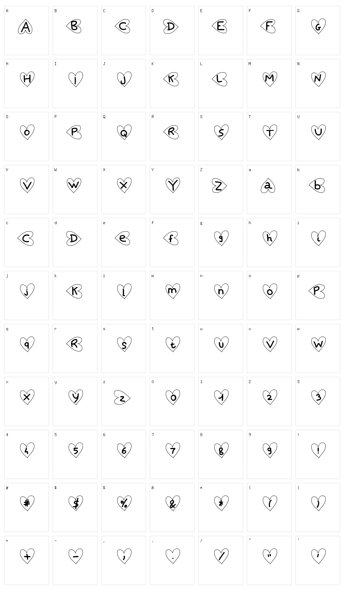 Saint Valentin Character Set