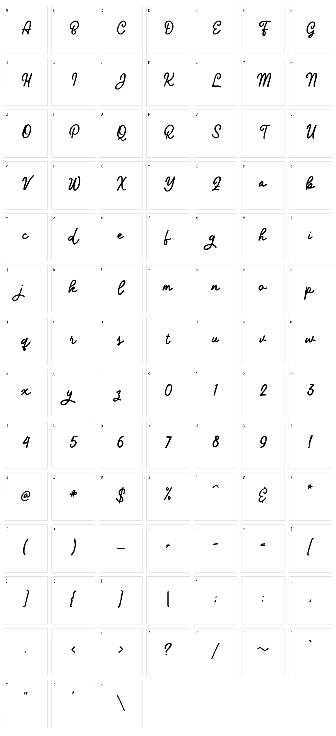 Azzura Lineweight Character Set