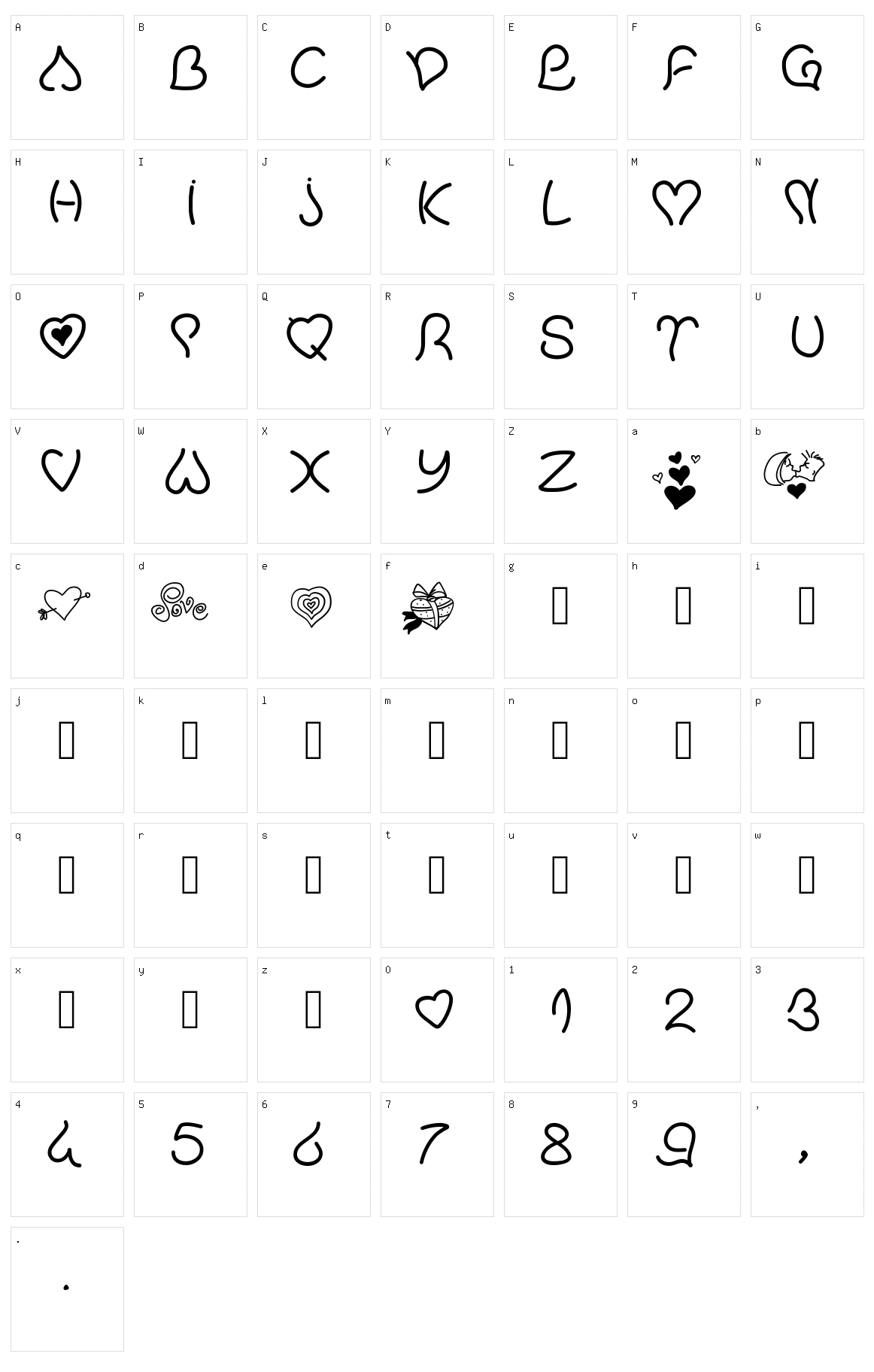 PW Valentine Love Character Set