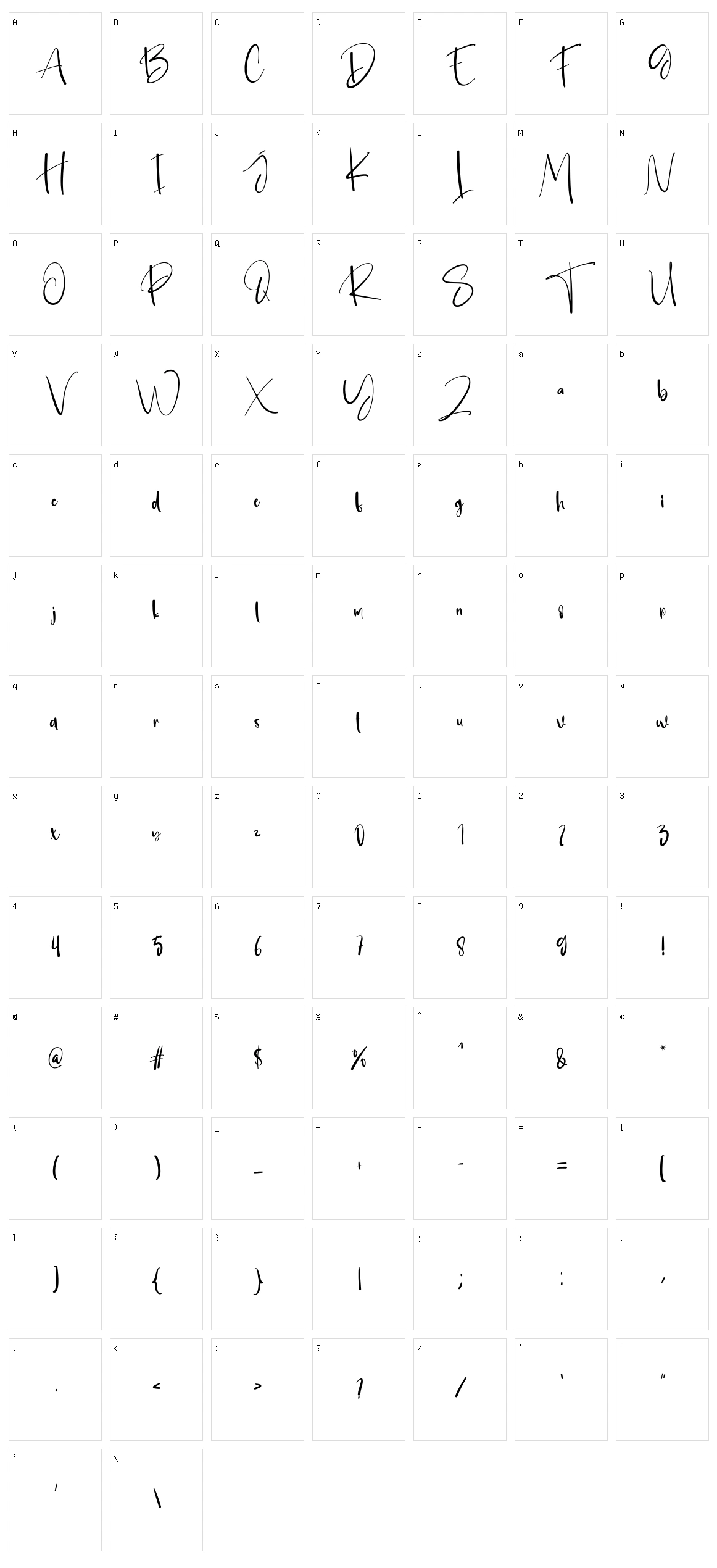 Backdrop Character Set