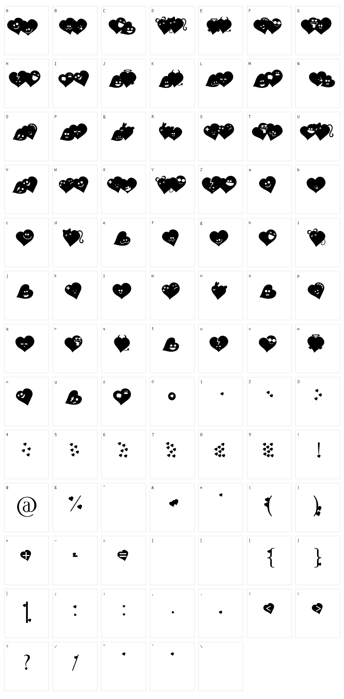 Fluffy Hearts Ding Character Set