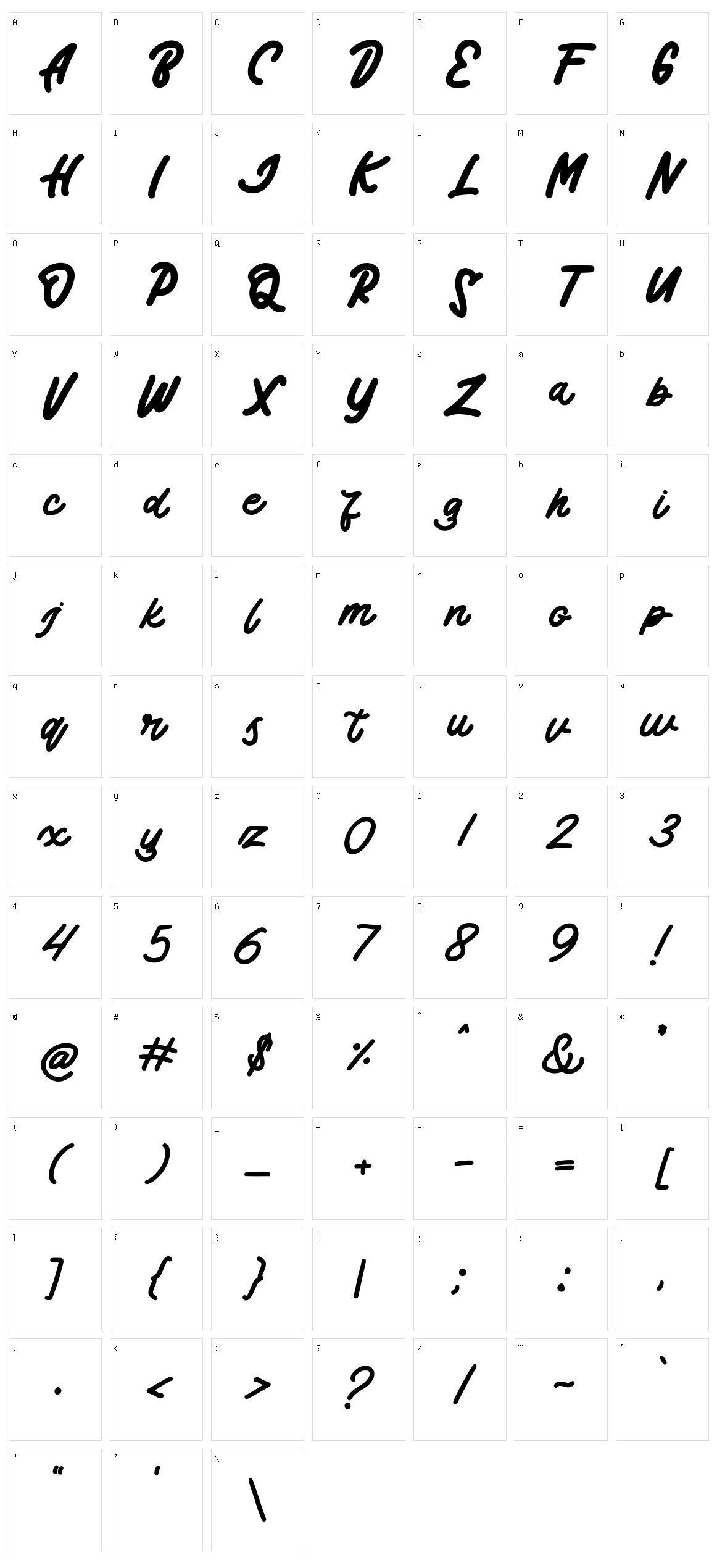 Badeg Character Set
