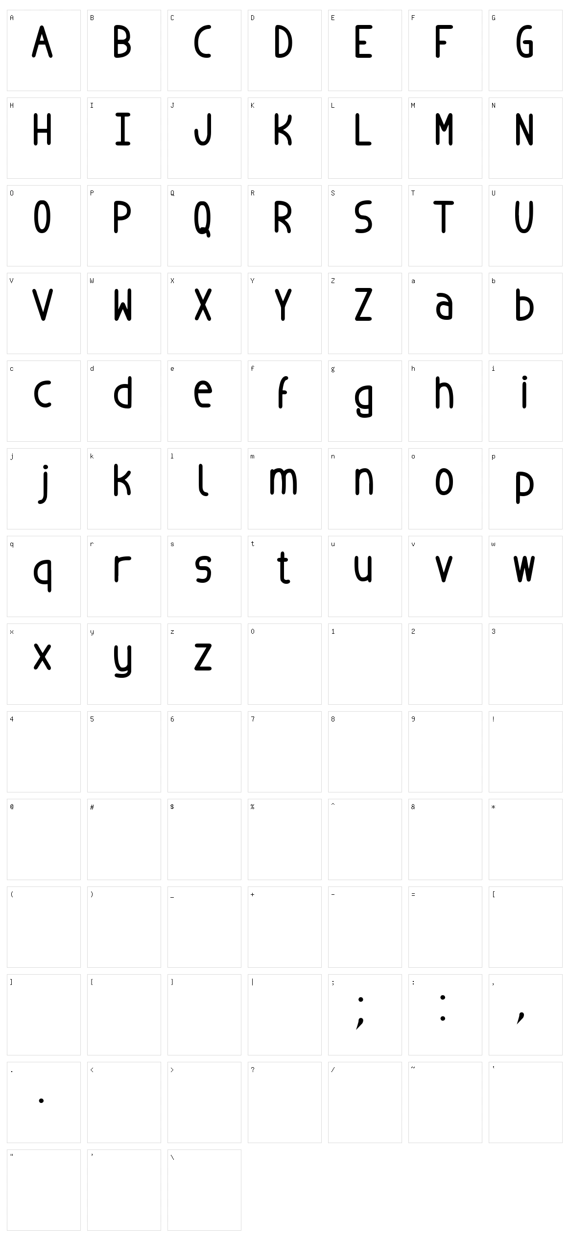 Badopus TFB Character Set