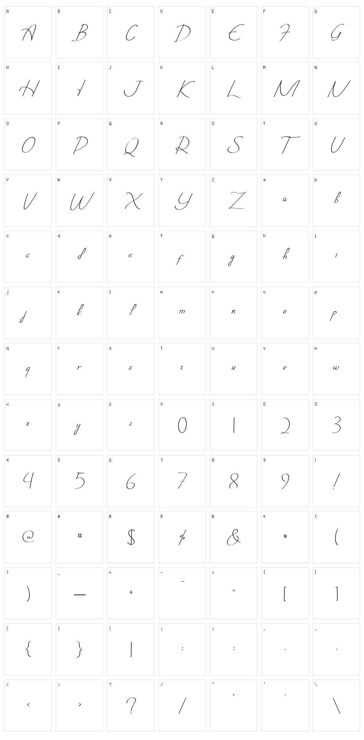 Bagnolhet Character Set