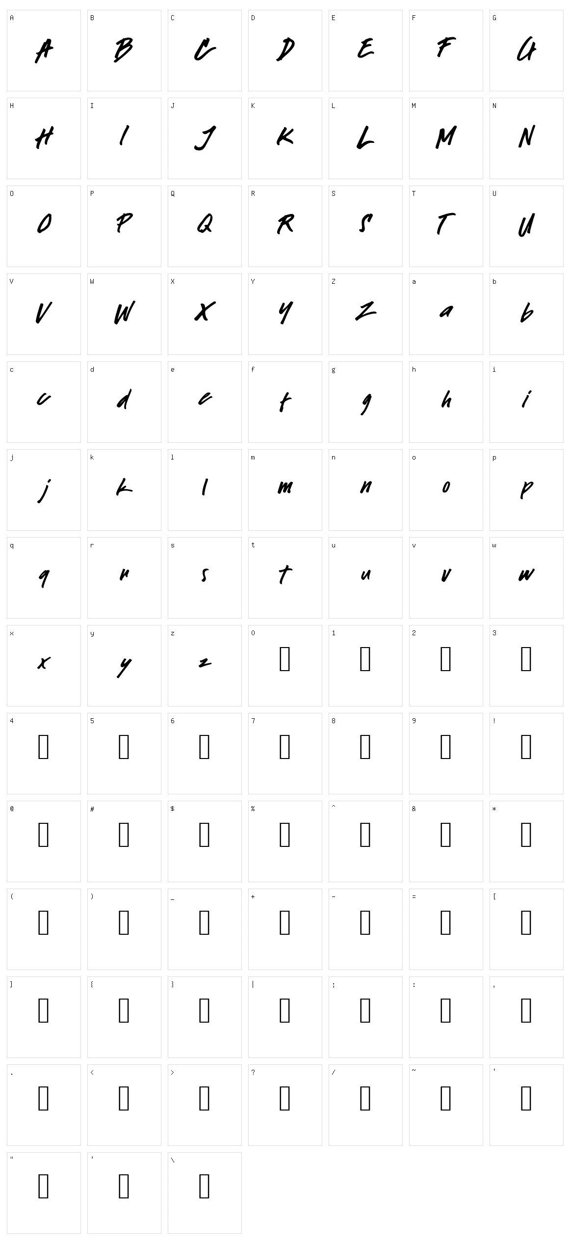 Balada Character Set