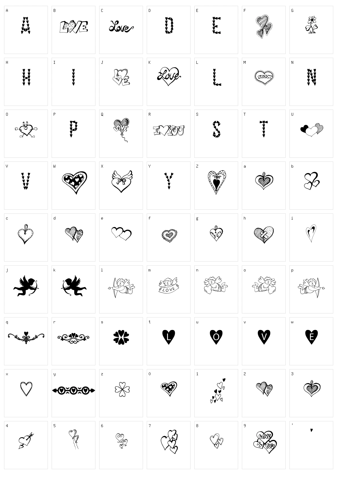 Happy Valentine's Day Character Set