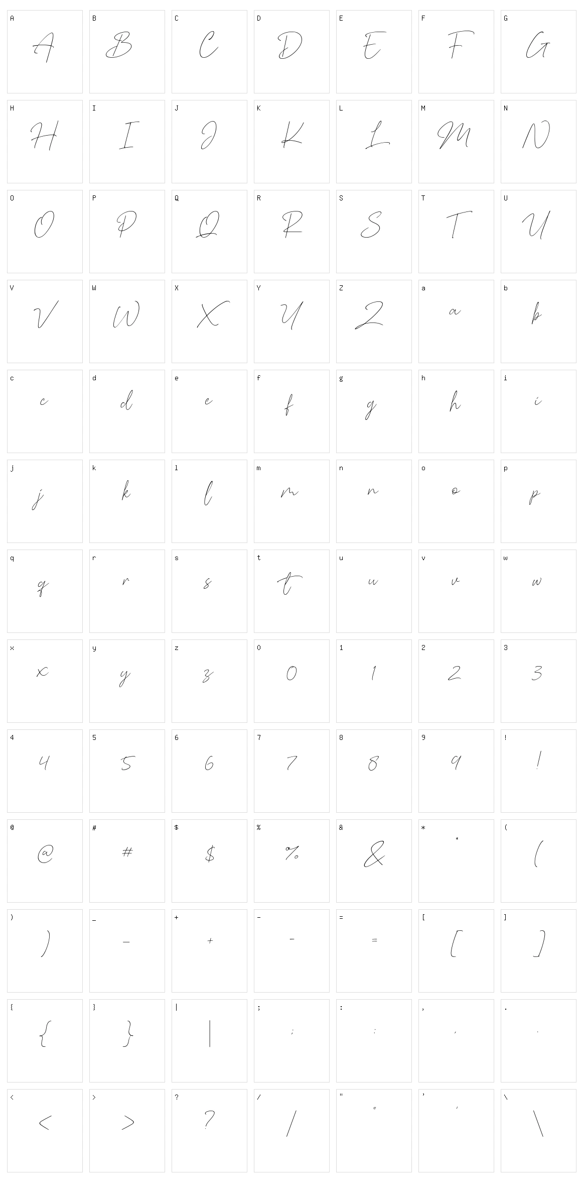 Baldive Character Set