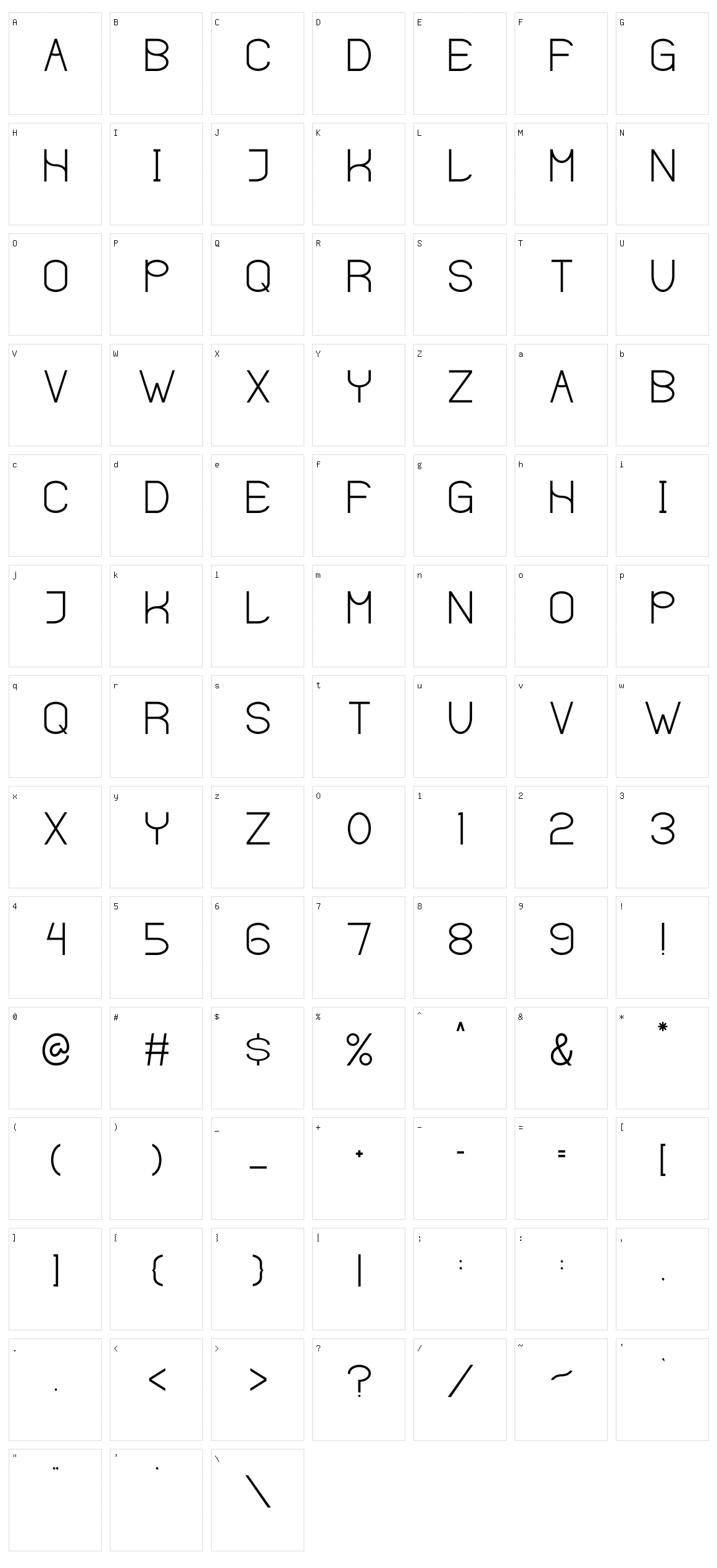 Bali Culture Script Character Set