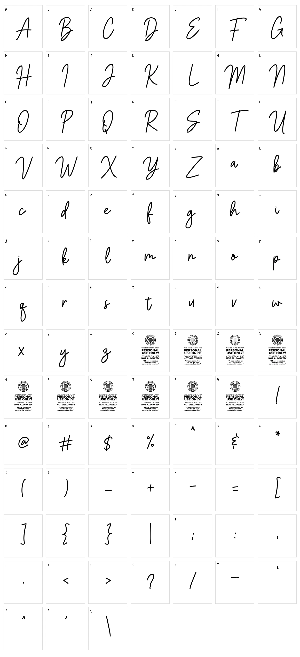 Balistany Character Set