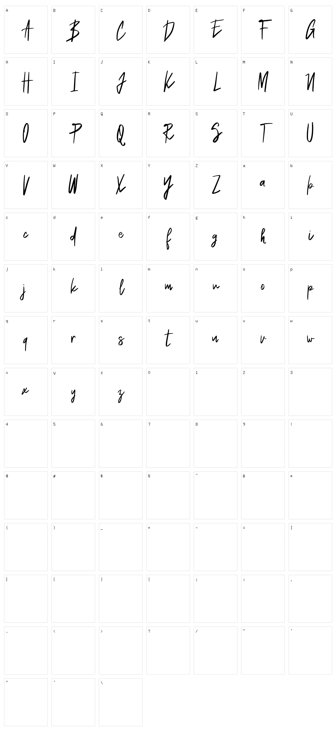 Balistik Character Set