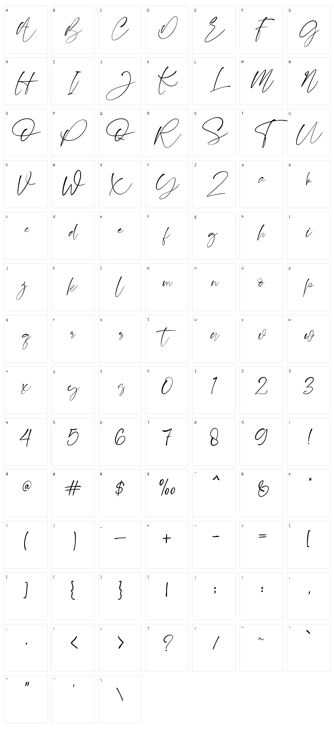 Balistone Character Set