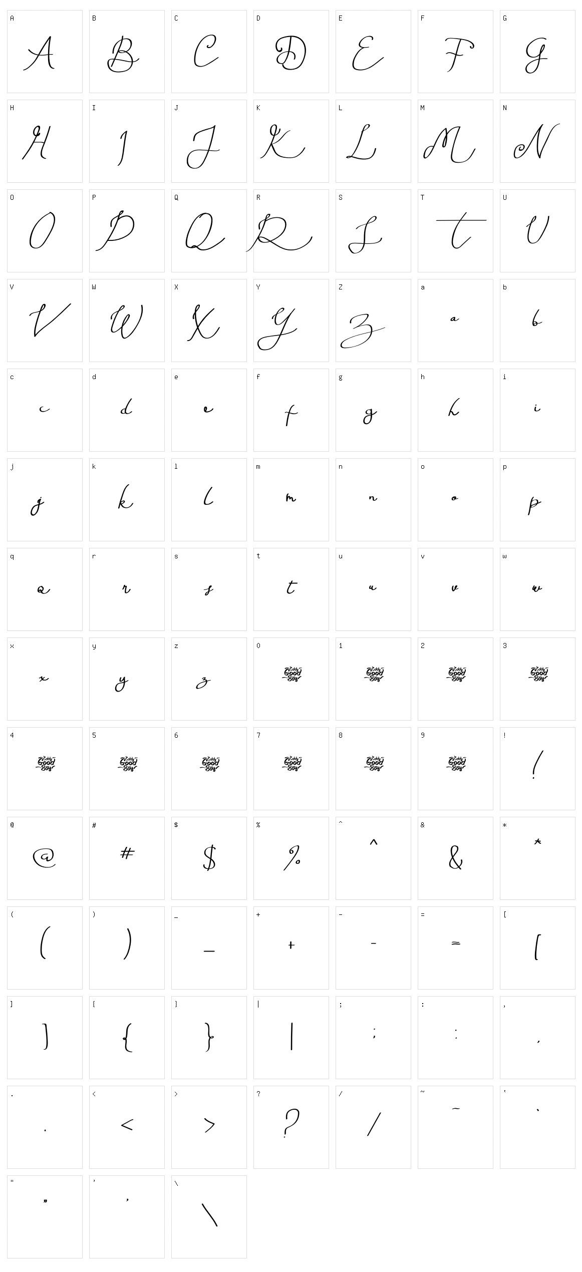 Balita Character Set