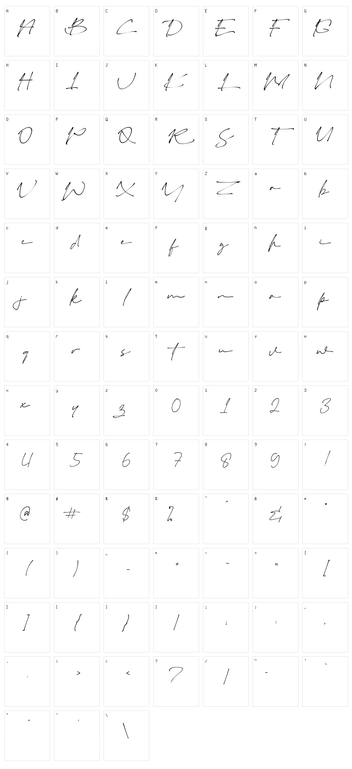 Ballast Character Set