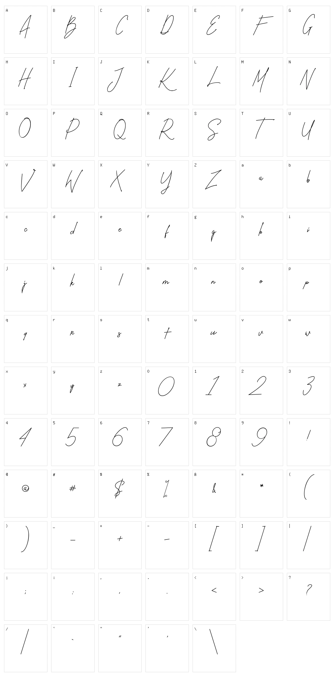 Ballistick Character Set