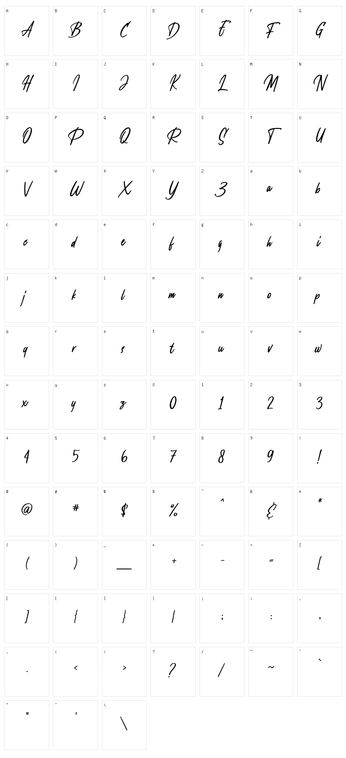 Ballmont Character Set