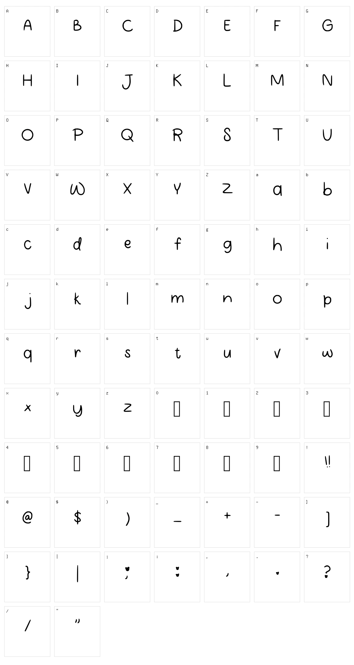 Banana Character Set