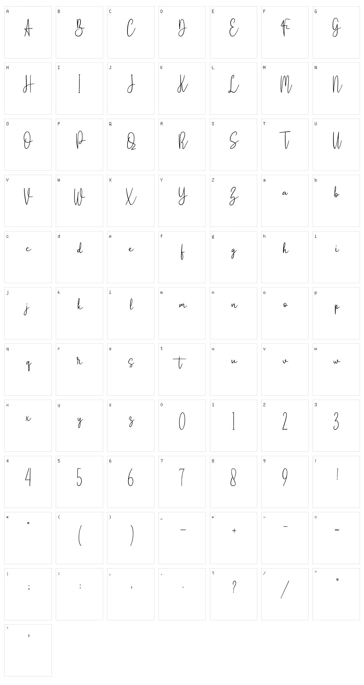 Bantublesh Character Set