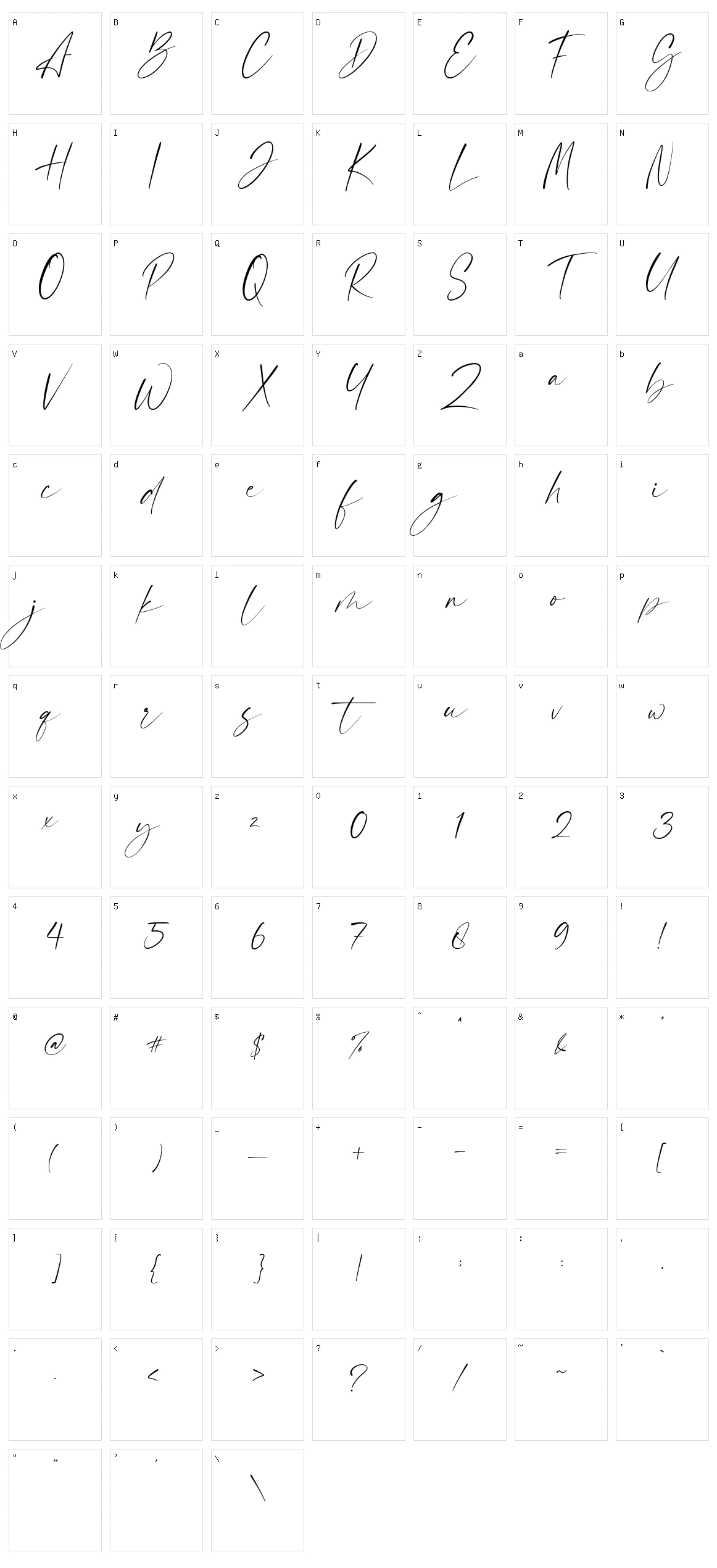 Baremila Character Set