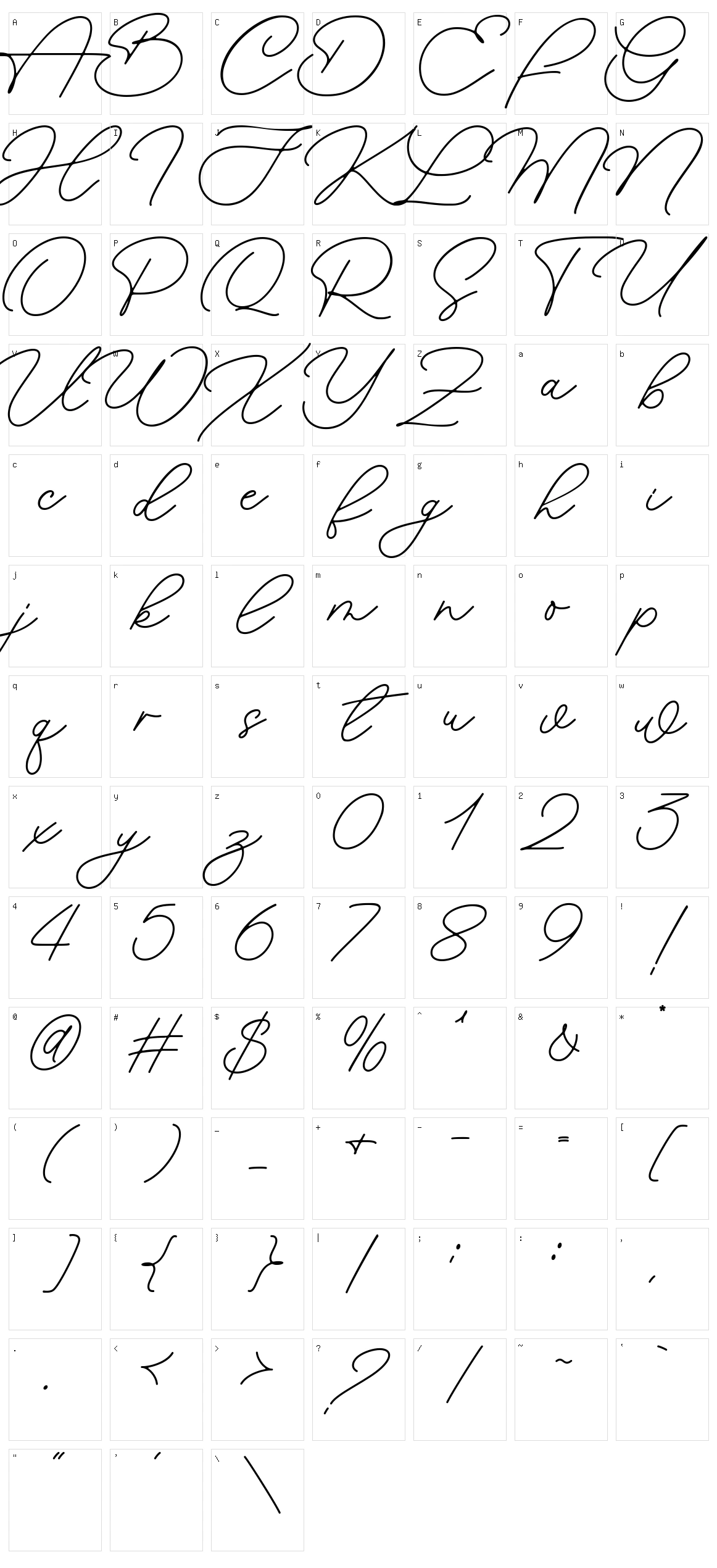 Barletta Character Set