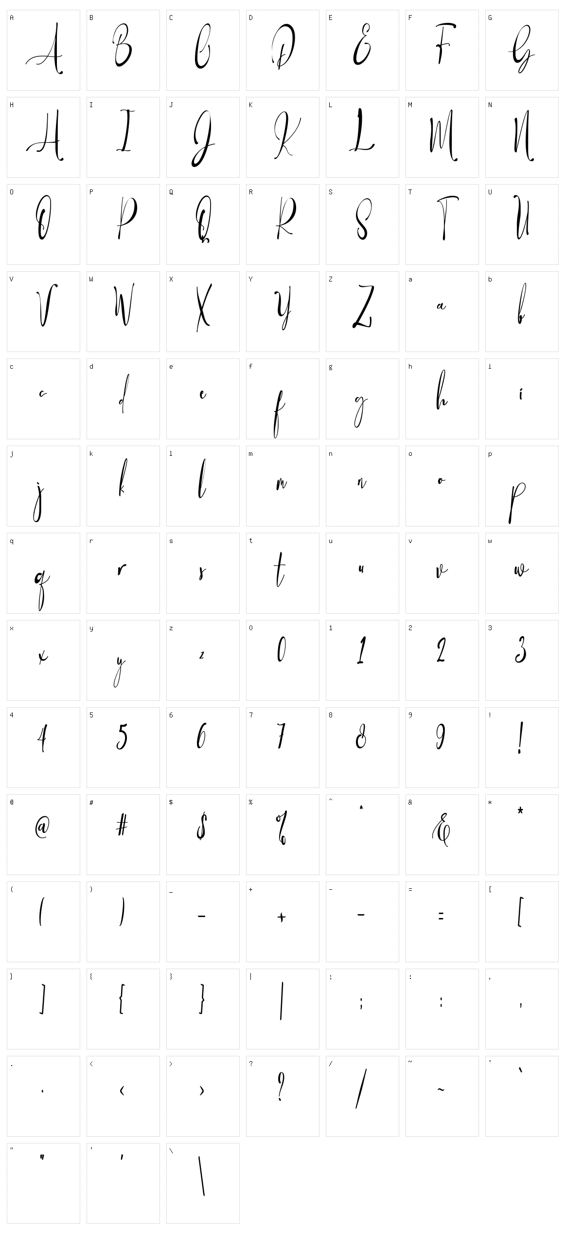 Baropetha Signature Character Set