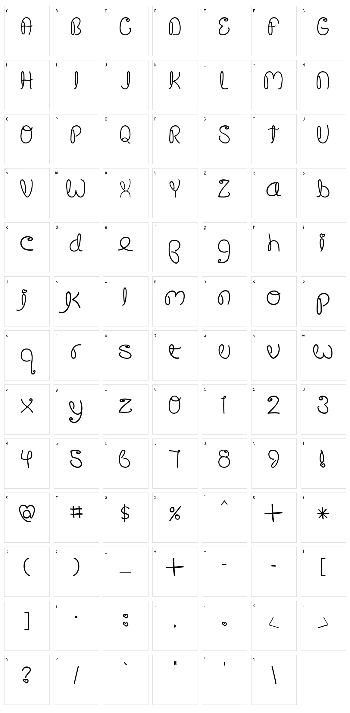 Crushed Out Girl Character Set