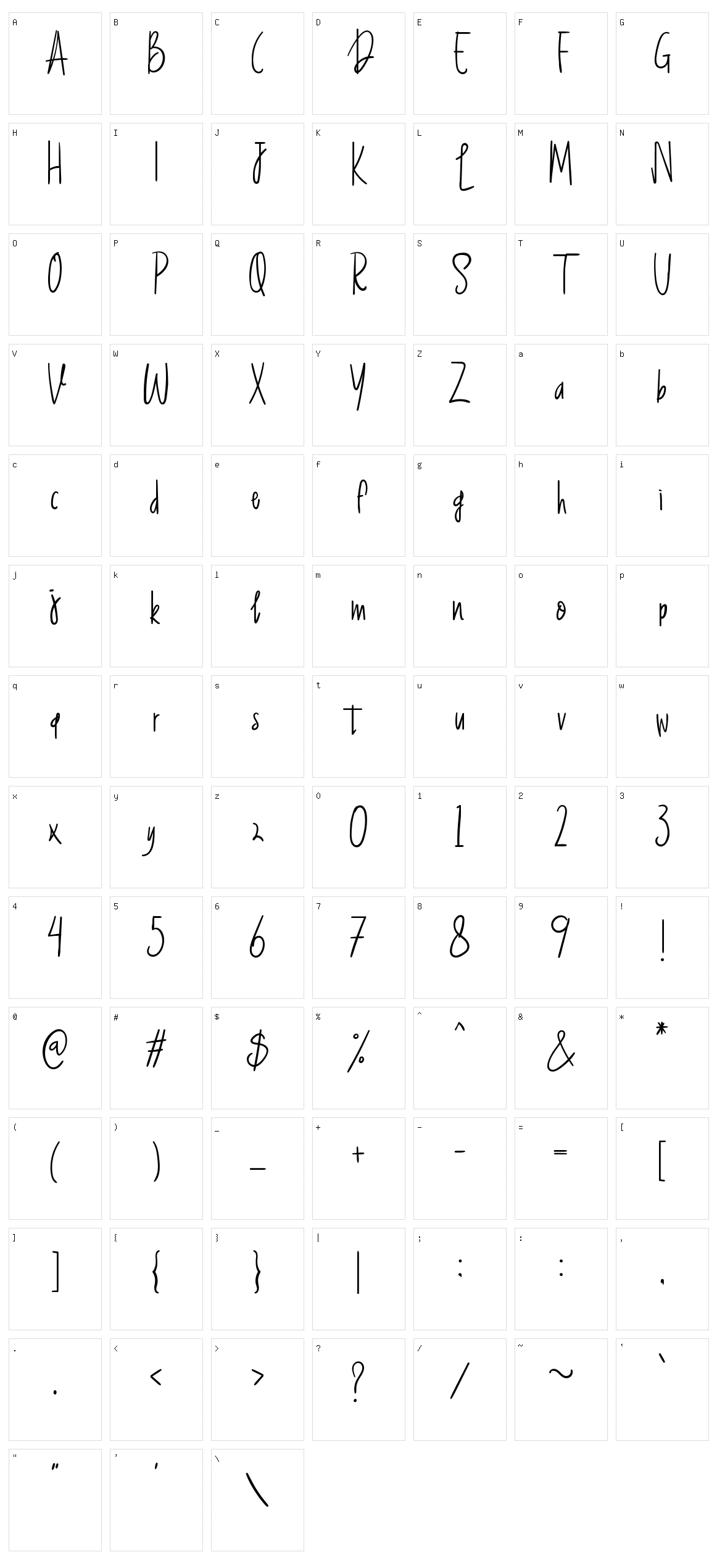 Basfar Character Set