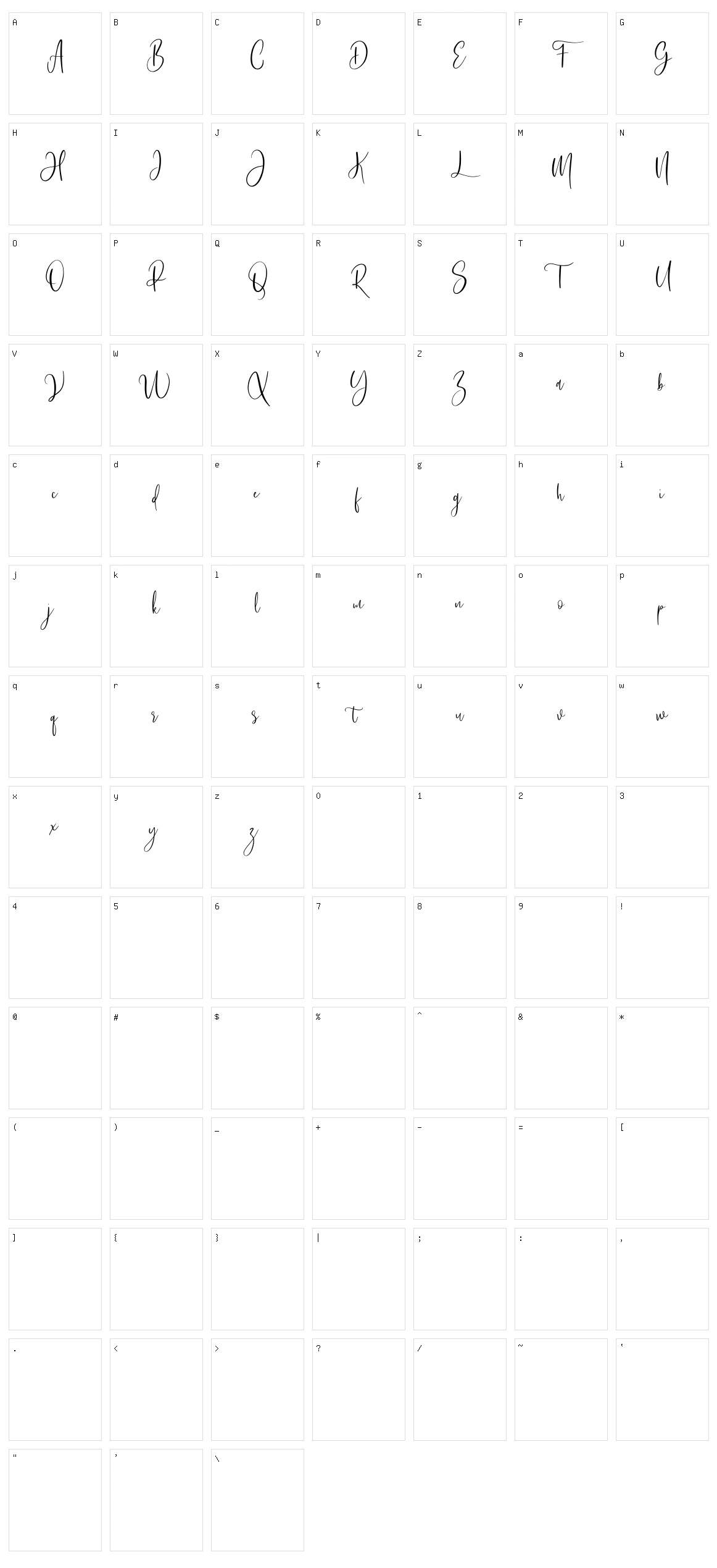 Bashira Character Set
