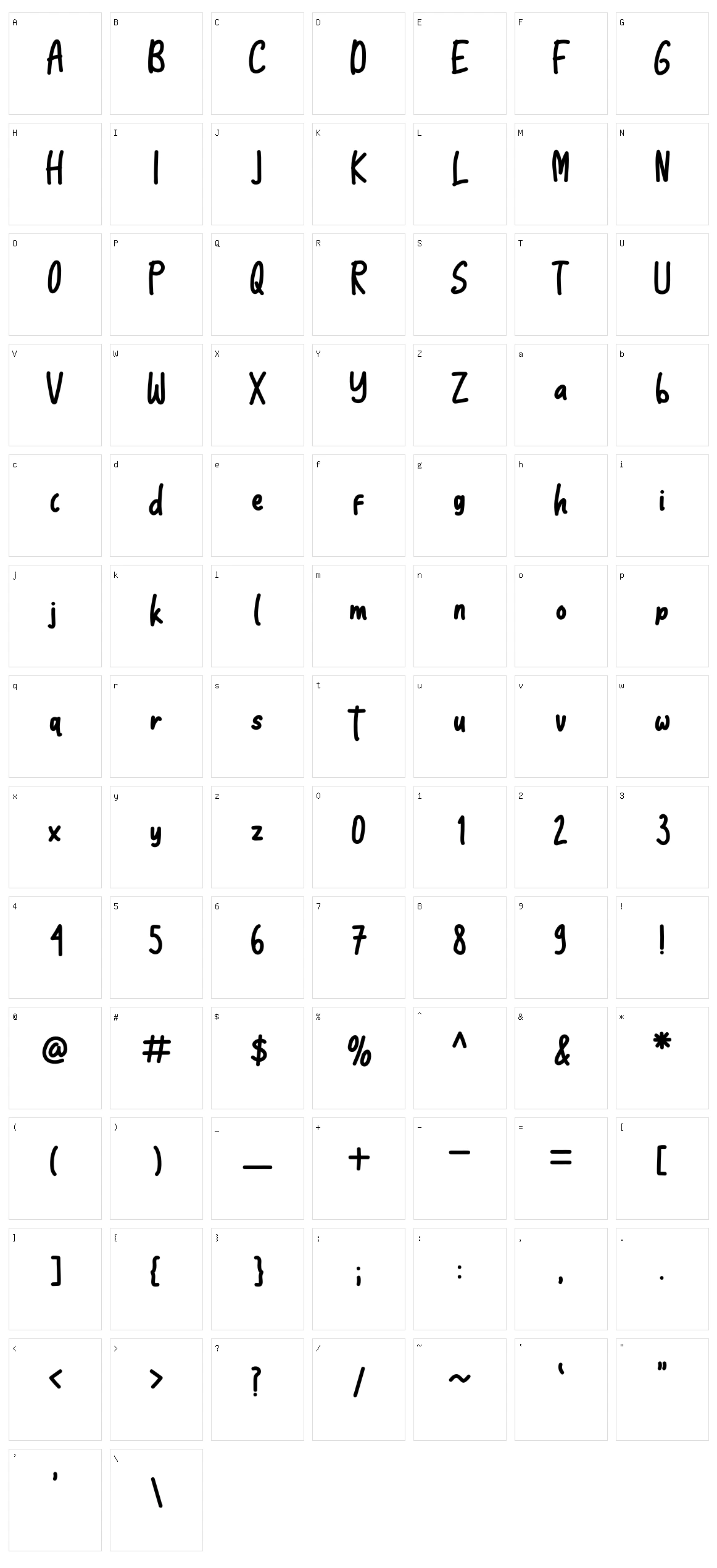 Basileyca Character Set